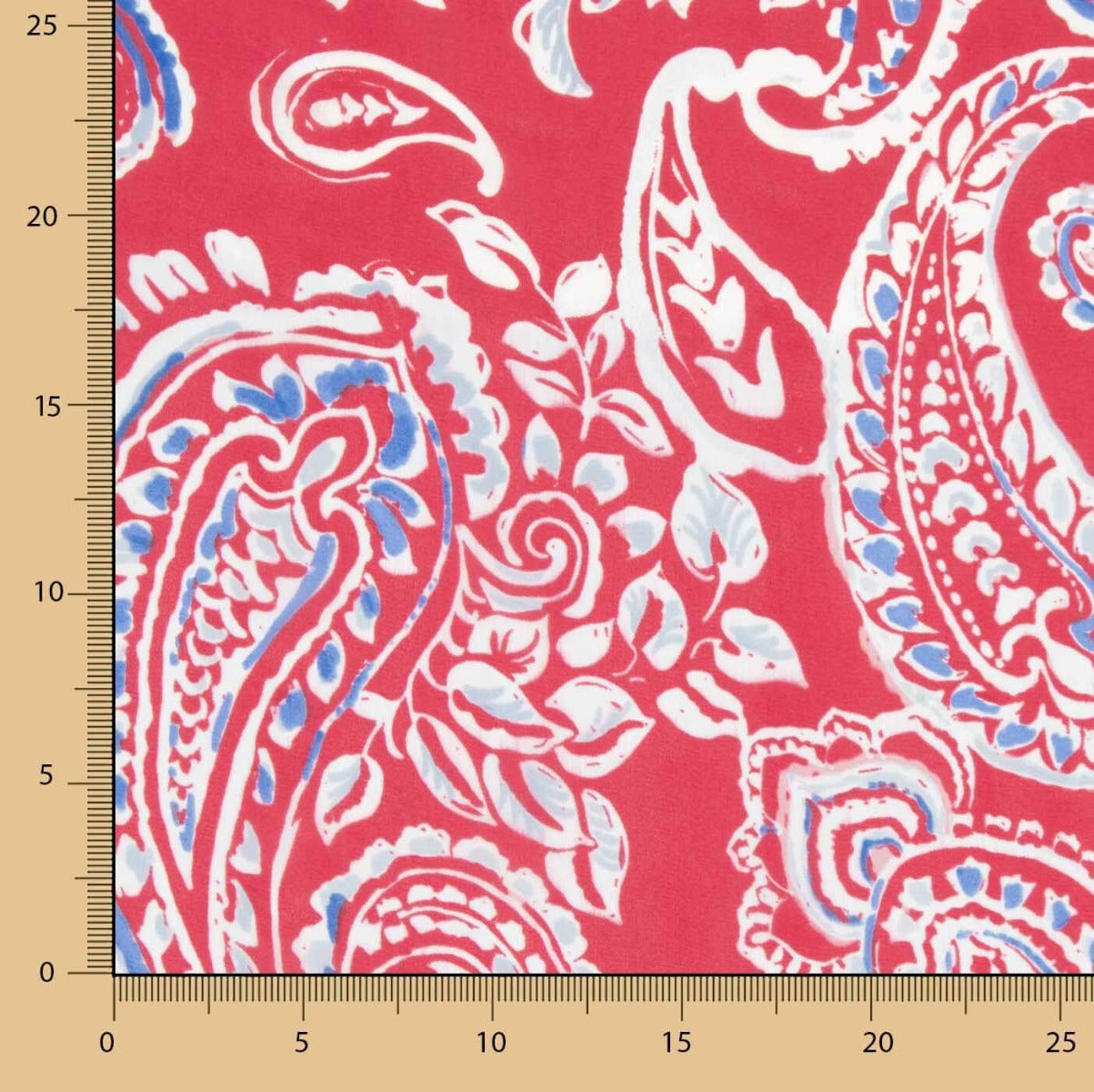 Gaze Gaze Paisley Coral - Verschiedene Größen x Breite 135 cm - Ribes y Casals