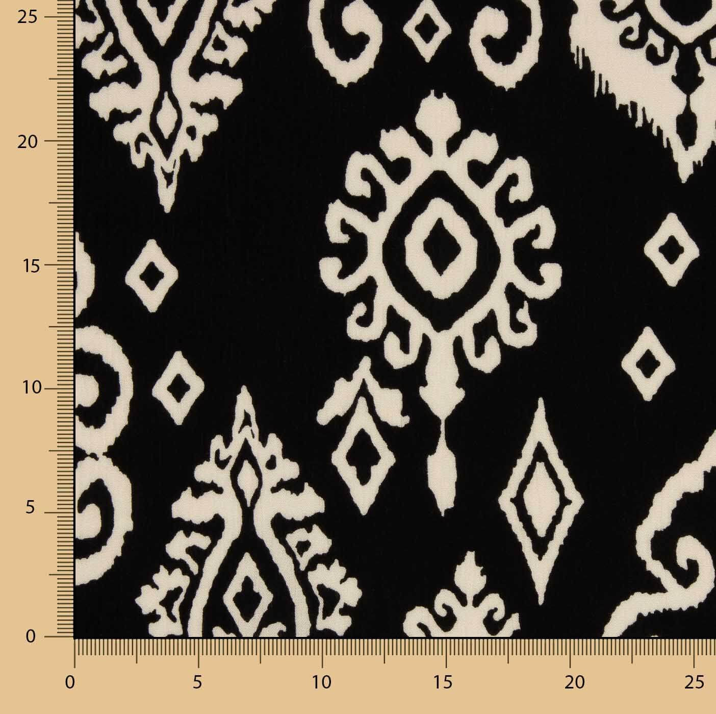 Viskose Bambula mit Ikat-Muster „Nocturno“ - Ribes y Casals