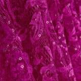 Magenta Rosa Blonda mit Pailletten Mini - Ribes y Casals