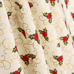 Popeline Weihnachten Ecru Bouquet - Ribes y Casals