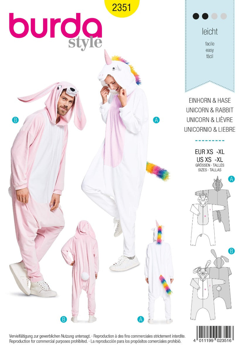 Burda 2351 Einhorn Schnittmuster - Ribes y Casals