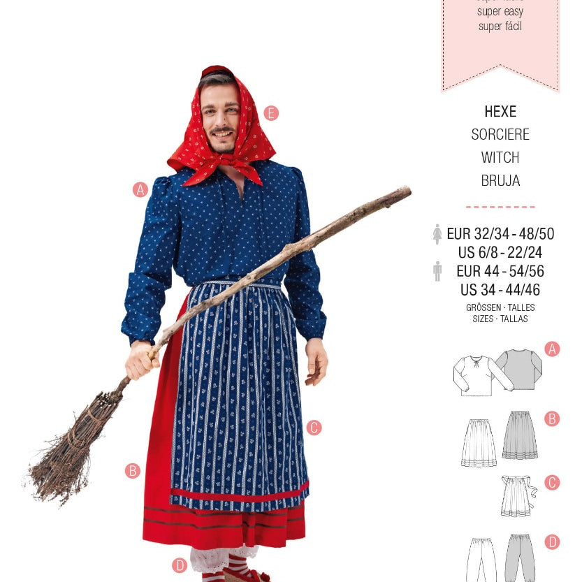 Schnittmuster Burda 2366 Hexe - Ribes y Casals