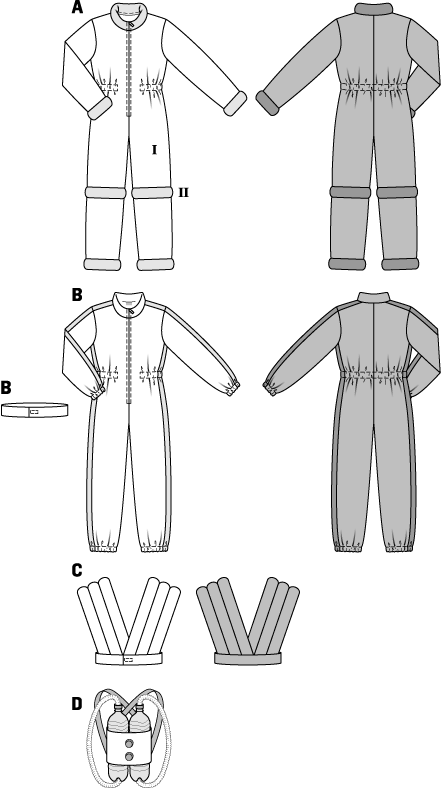 Schnittmuster Burda 2379 Astronaut - Ribes y Casals