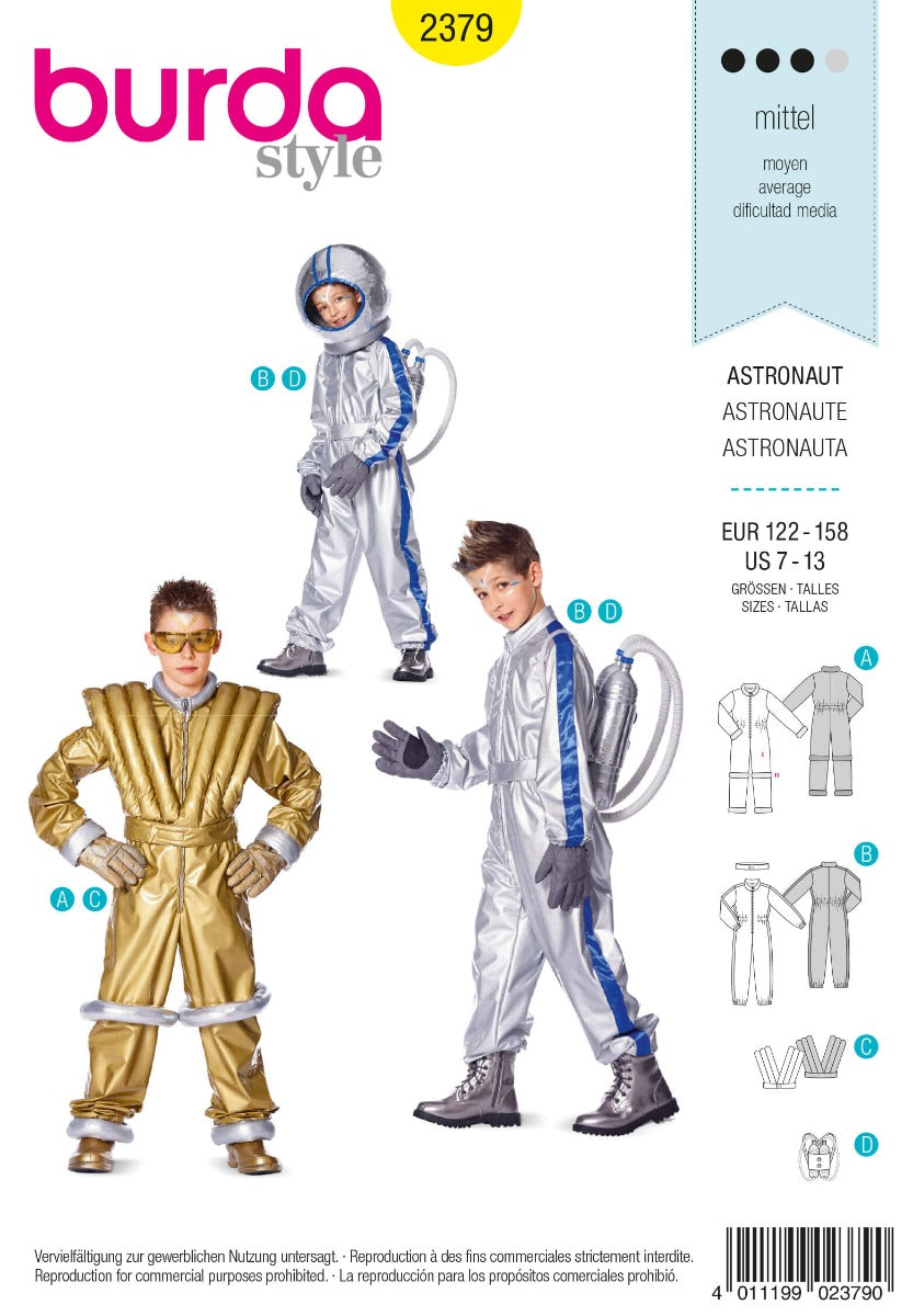 Schnittmuster Burda 2379 Astronaut - Ribes y Casals