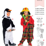 Schnittmuster Burda 2414 Clown und Pinguin für Kinder - Ribes y Casals