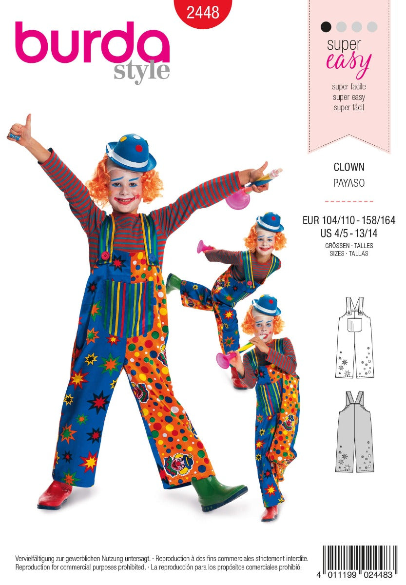 Schnittmuster Burda 2448 Clown - Ribes y Casals