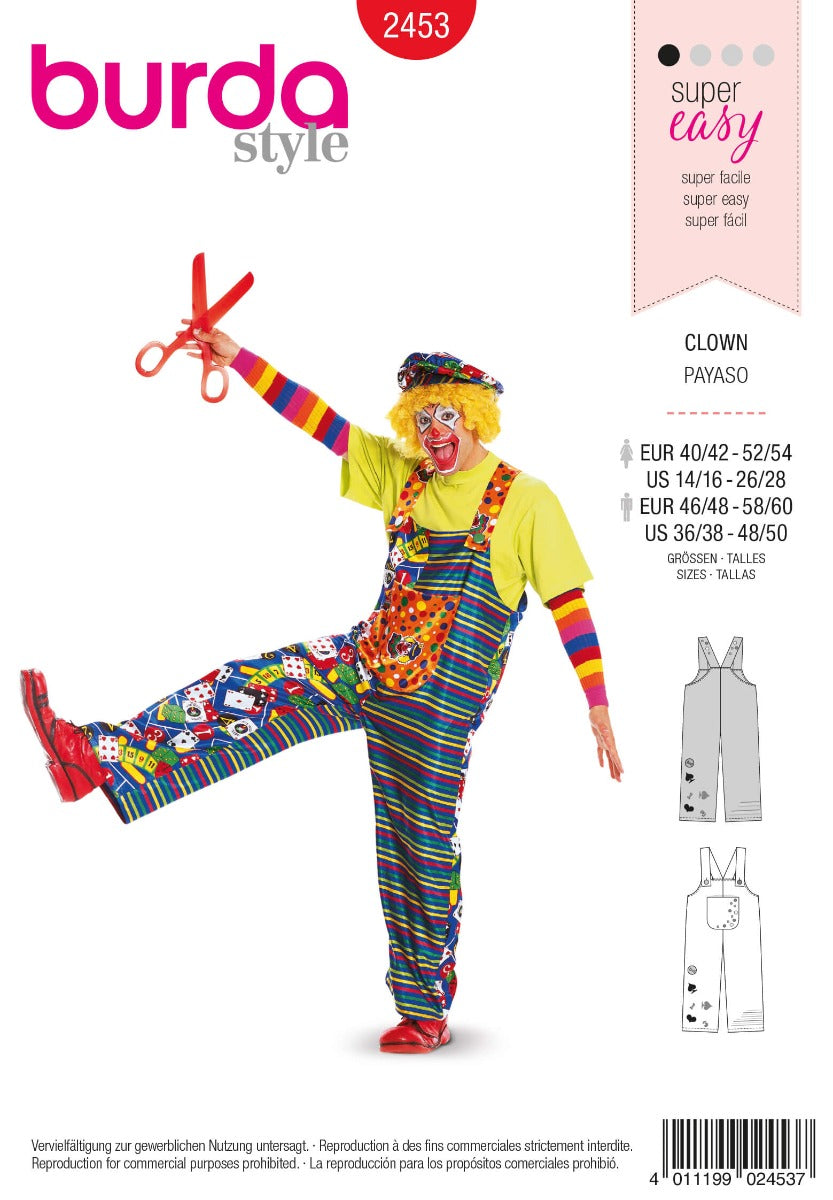 Schnittmuster Burda 2453 Clown - Ribes y Casals