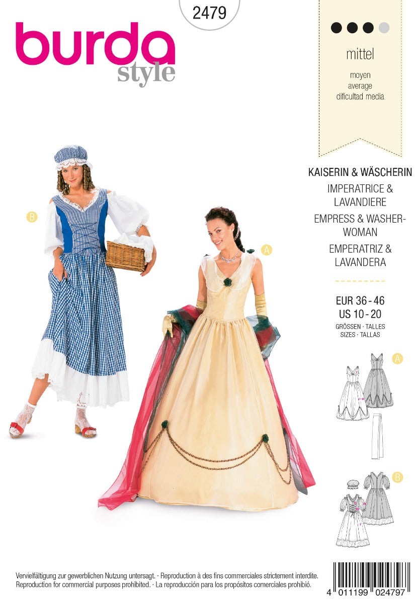 Schnittmuster Burda 2479 Kaiserin - Ribes y Casals