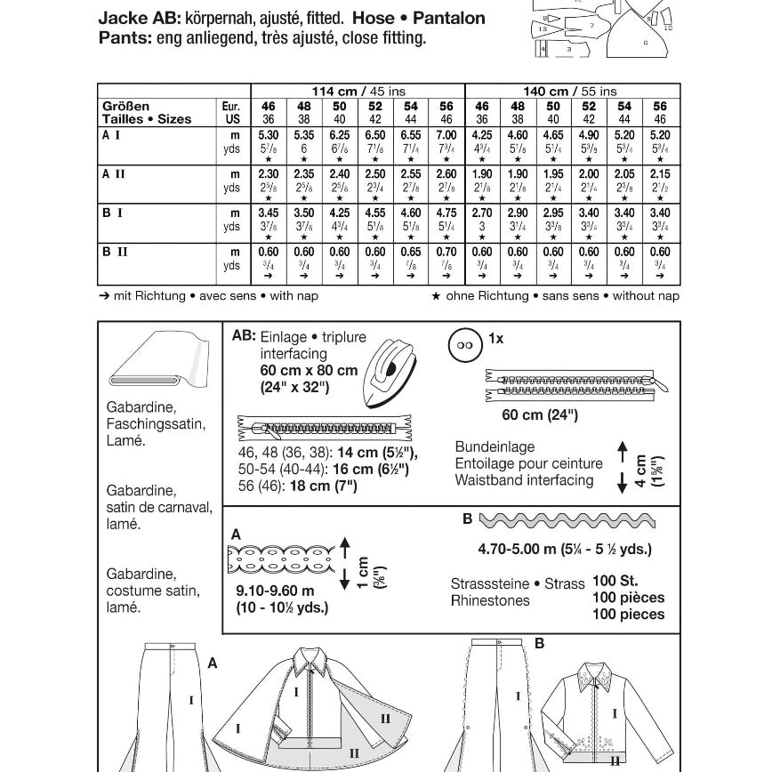 Schnittmuster Burda 2481 Rockstar - Ribes y Casals