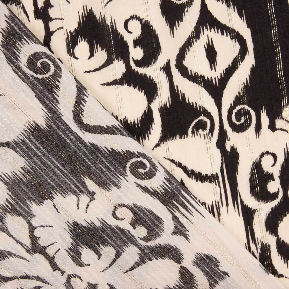 Viskose-Voile mit Lurex-Ikat-Muster „Elegance“ - Ribes y Casals