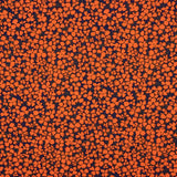 Krepp Viskose Floral Retro Orange - Ribes y Casals