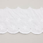 Weißer bestickter Batist-Streifen Modell 25019 – 55 mm - Ribes y Casals