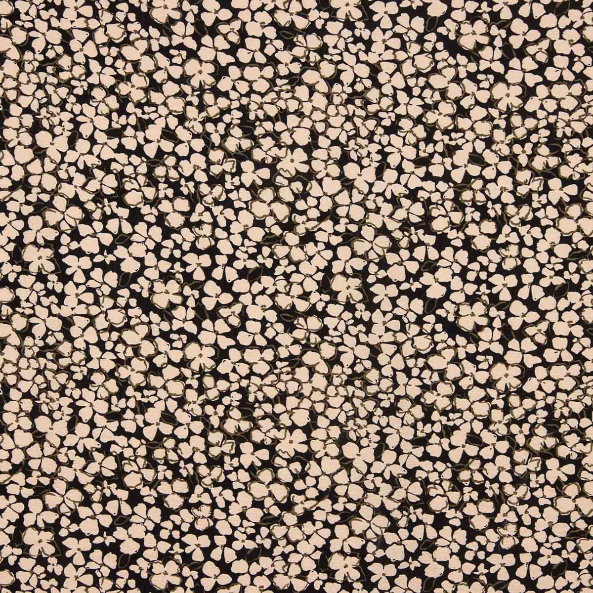Krepp Viskose Floral Retro Beige - Ribes y Casals