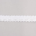 Weißer bestickter Batist-Streifen, Modell 27513 – 10 mm - Ribes y Casals