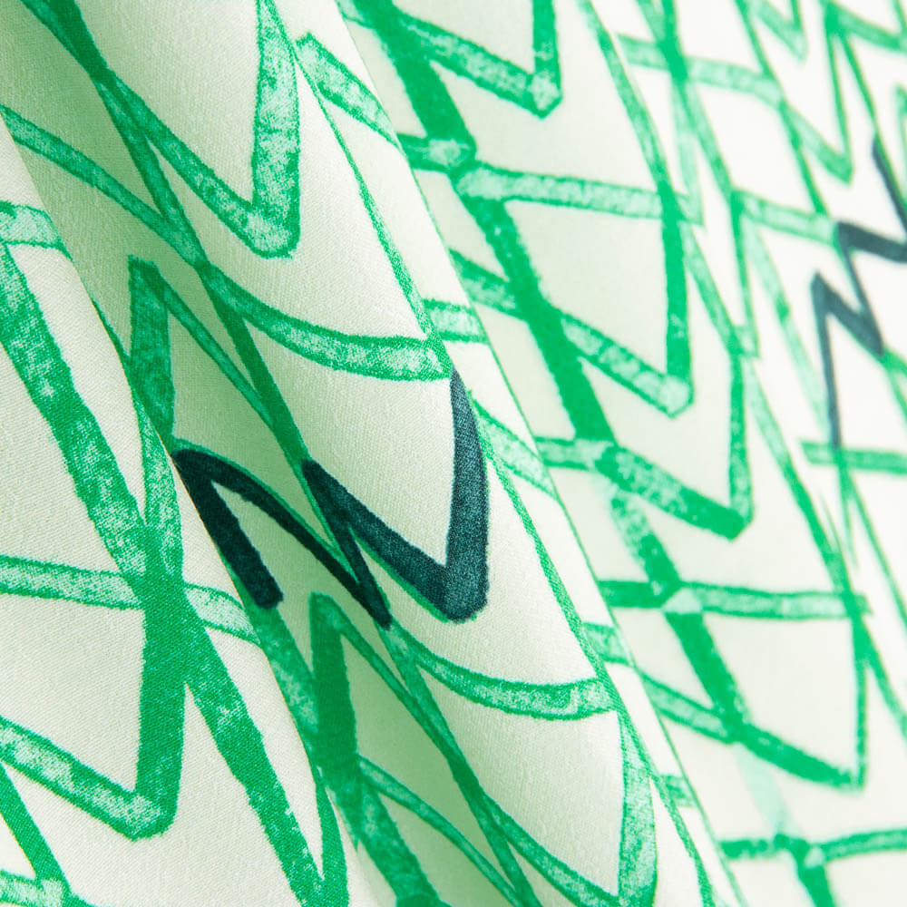 Krepp Polyester Geo Grün - Ribes y Casals