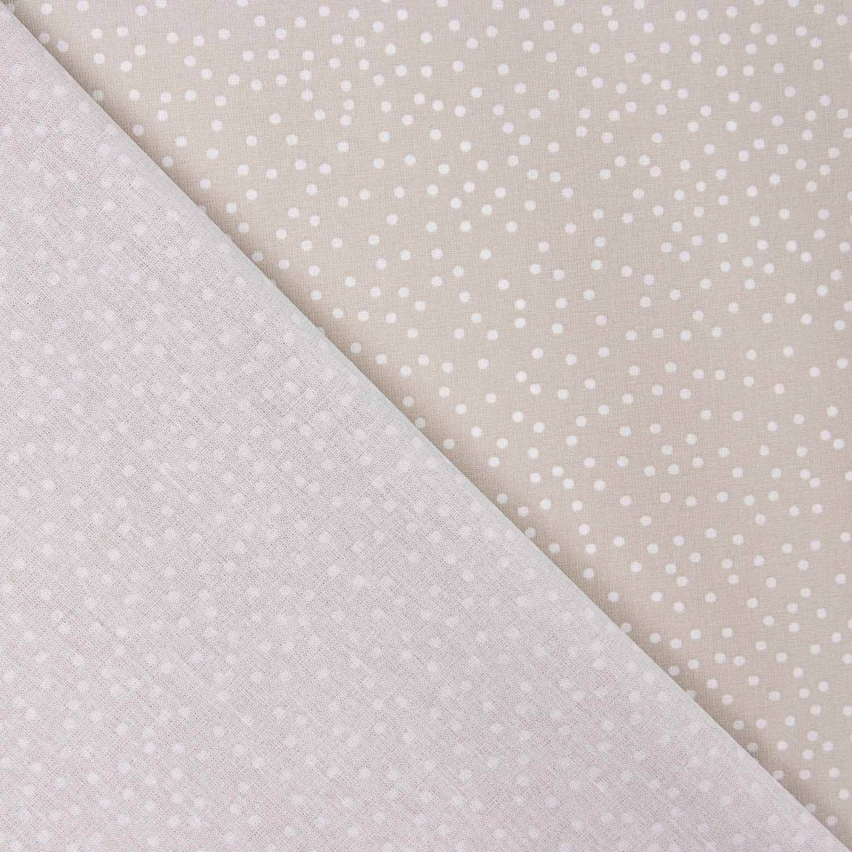 Popeline Baumwolle Popeline Polka Dots Beige - Ribes y Casals