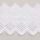Weißer bestickter Batist-Streifen Modell 29009 – 70 mm - Ribes y Casals