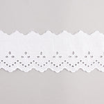 Weißer bestickter Batist-Streifen, Modell 29010 – 65 mm - Ribes y Casals