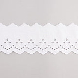 Weißer bestickter Batist-Streifen, Modell 29010 – 65 mm - Ribes y Casals