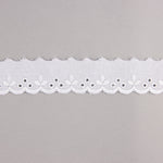 Weißer bestickter Batist-Streifen, Modell 29019 – 30 mm - Ribes y Casals