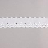 Weißer bestickter Batist-Streifen, Modell 29019 – 30 mm - Ribes y Casals