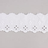 Weißer bestickter Batist-Streifen, Modell 29020 – 50 mm - Ribes y Casals
