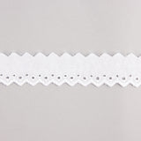 Weißer bestickter Batist-Streifen, Modell 29060 – 30 mm - Ribes y Casals