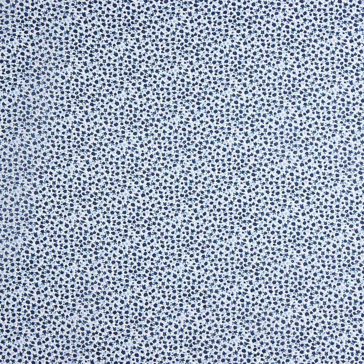 Restposten Popeline aus Baumwolle mit kleinem Blumenmuster in Blau – verschiedene Maße x Breite 150 cm - Ribes y Casals