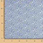 Restposten Popeline aus Baumwolle mit kleinem Blumenmuster in Blau – verschiedene Maße x Breite 150 cm - Ribes y Casals