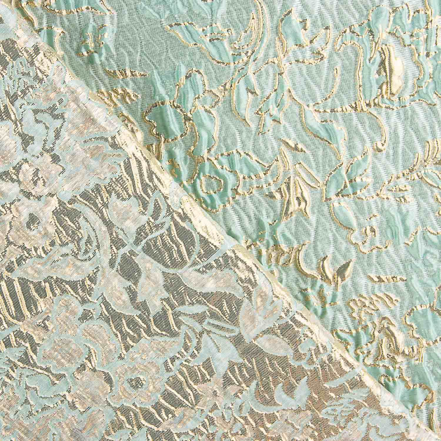 Abstrakter Brokat in Aquamarin und Gold - Ribes y Casals