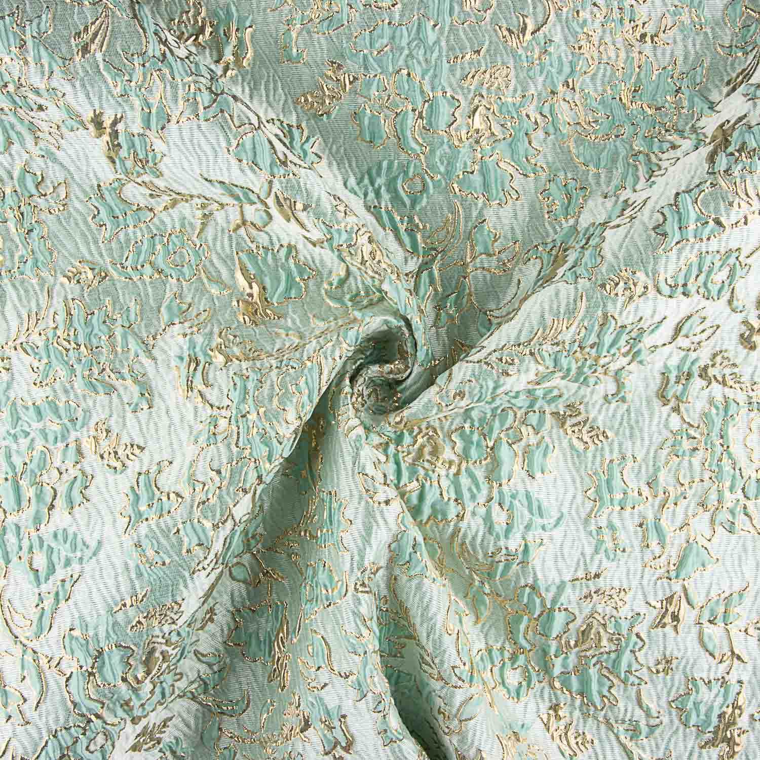 Abstrakter Brokat in Aquamarin und Gold - Ribes y Casals