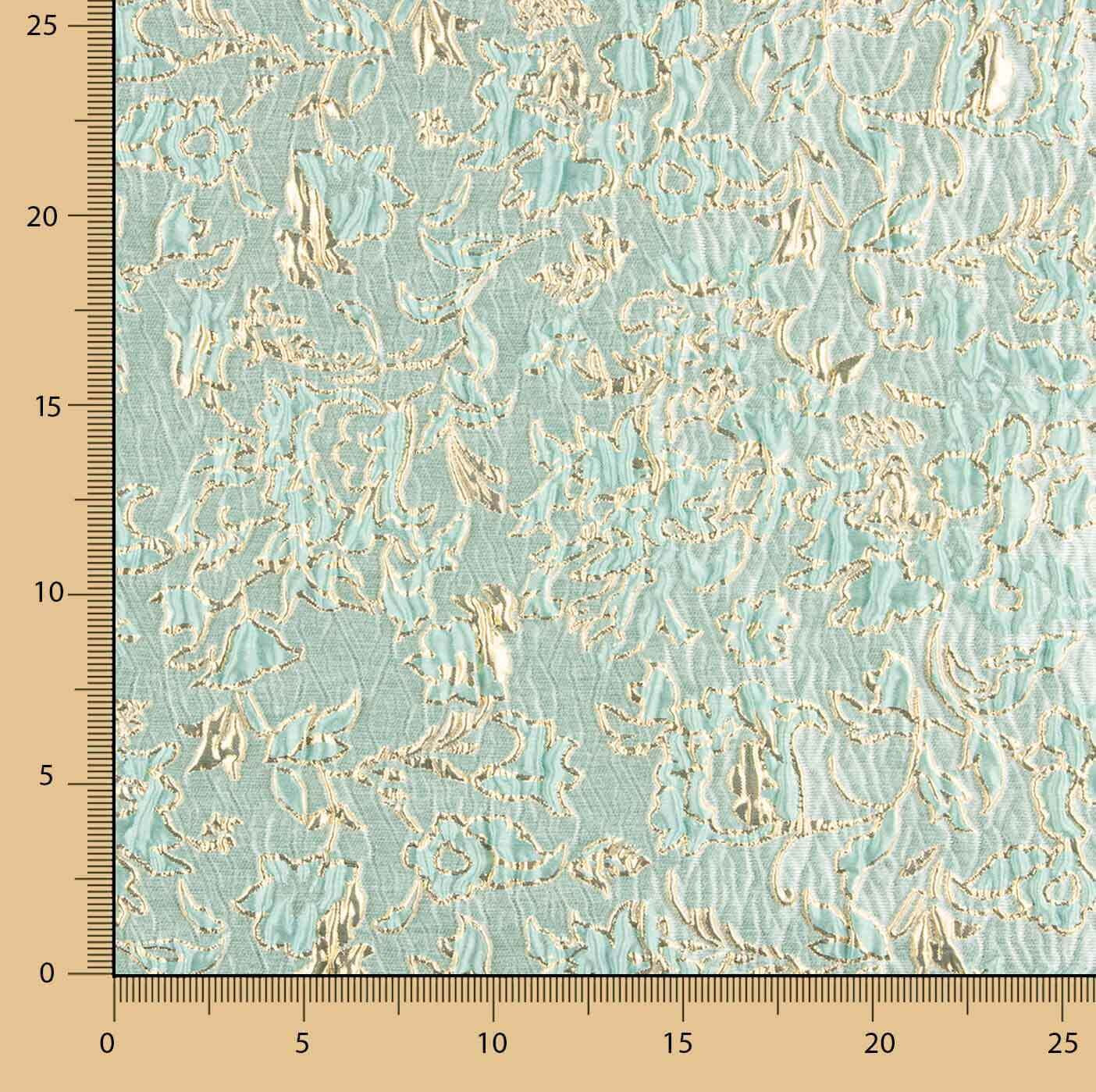 Abstrakter Brokat in Aquamarin und Gold - Ribes y Casals