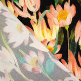 Viskose-Crêpe mit Nachtblumen-Print - Ribes y Casals