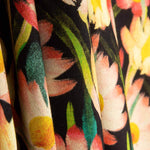 Viskose-Crêpe mit Nachtblumen-Print - Ribes y Casals