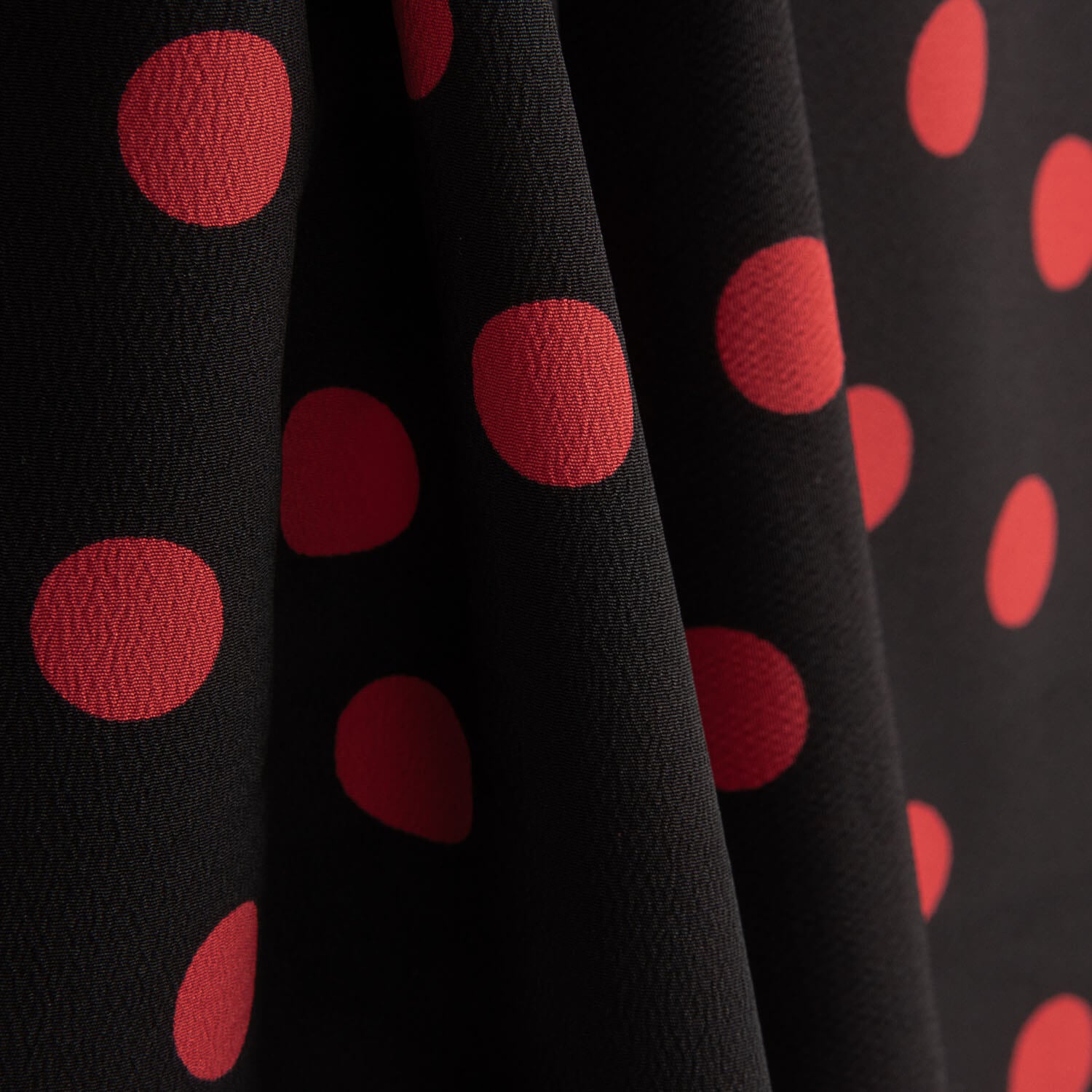 Koshibo Polka Dots 15mm Schwarz-Rot - Ribes y Casals