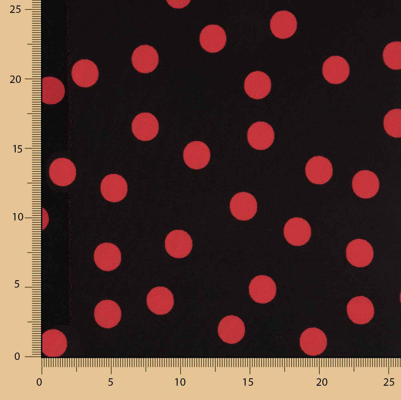 Koshibo Polka Dots 15mm Schwarz-Rot - Ribes y Casals