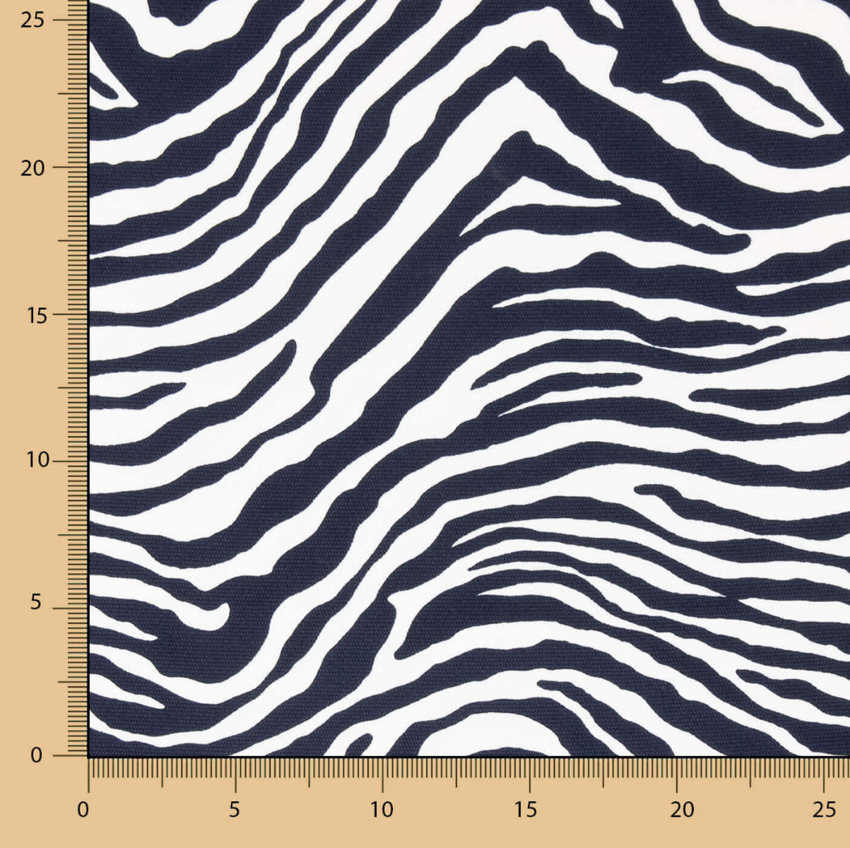 Polyester Pique Zebra Marineblau - Ribes y Casals