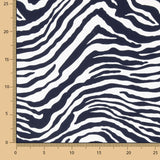 Polyester Pique Zebra Marineblau - Ribes y Casals