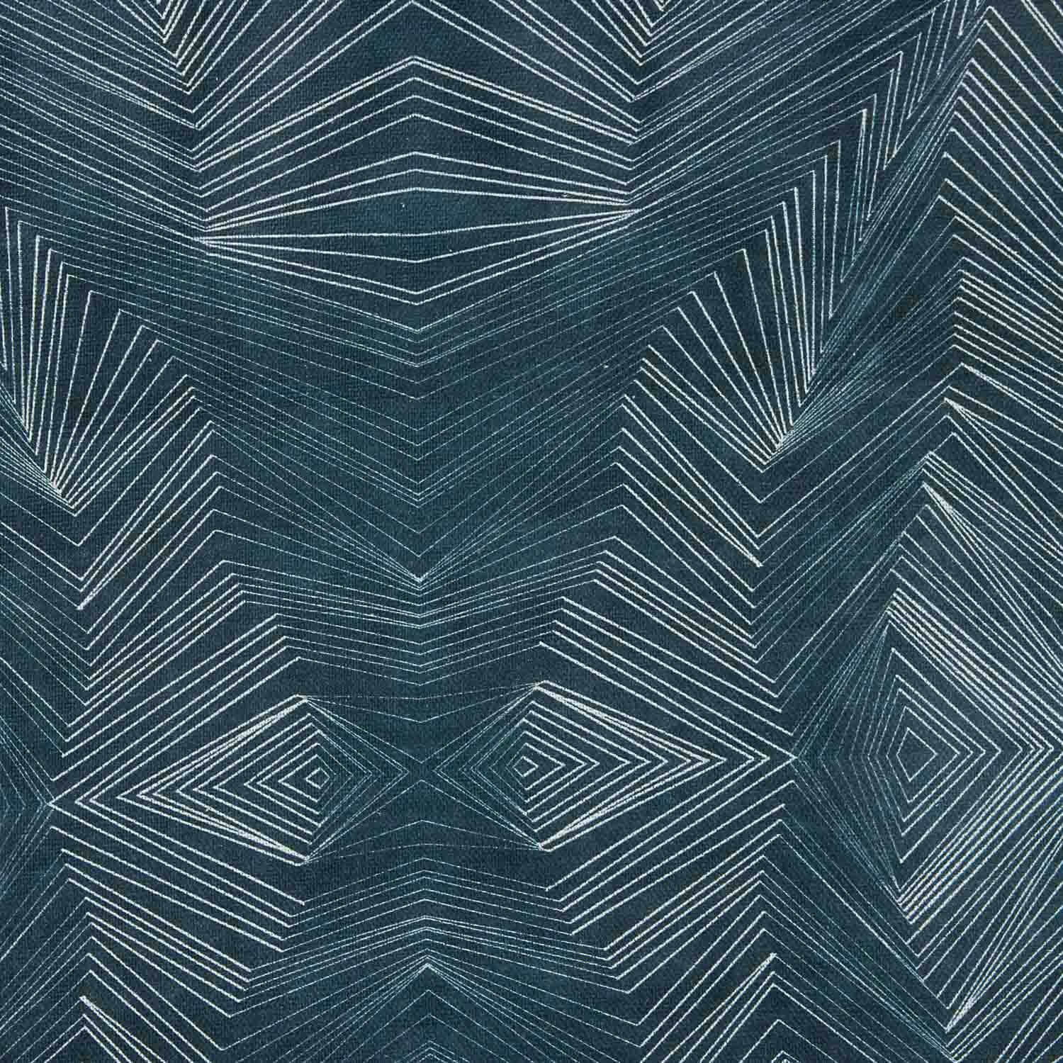 Abyssal Geometrisches bedrucktes Leinen und Jute - Ribes y Casals