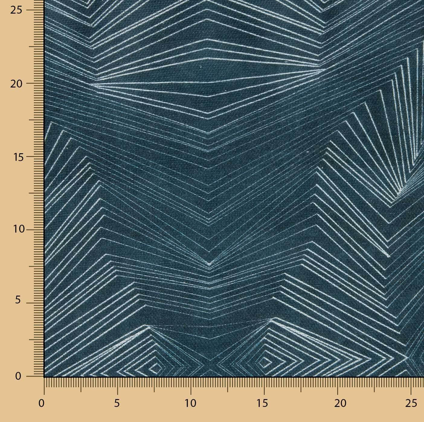 Abyssal Geometrisches bedrucktes Leinen und Jute - Ribes y Casals