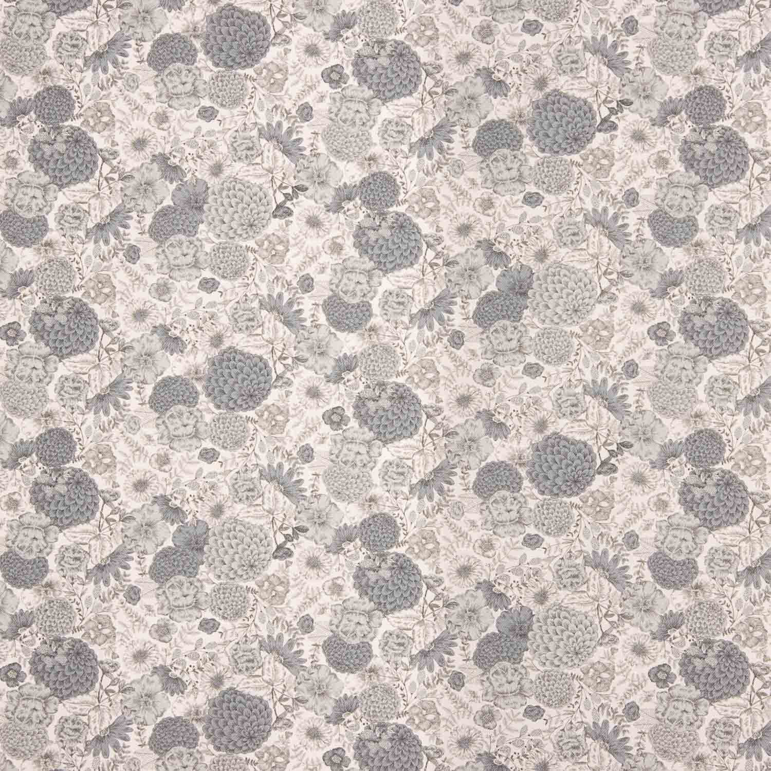 Vintage Floral Baumwolle Popeline Grau - Ribes y Casals