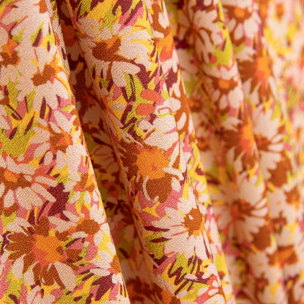 Lachsfarbener Jasmin Viskose-Kreppstoff 110 x 140 cm - Ribes y Casals