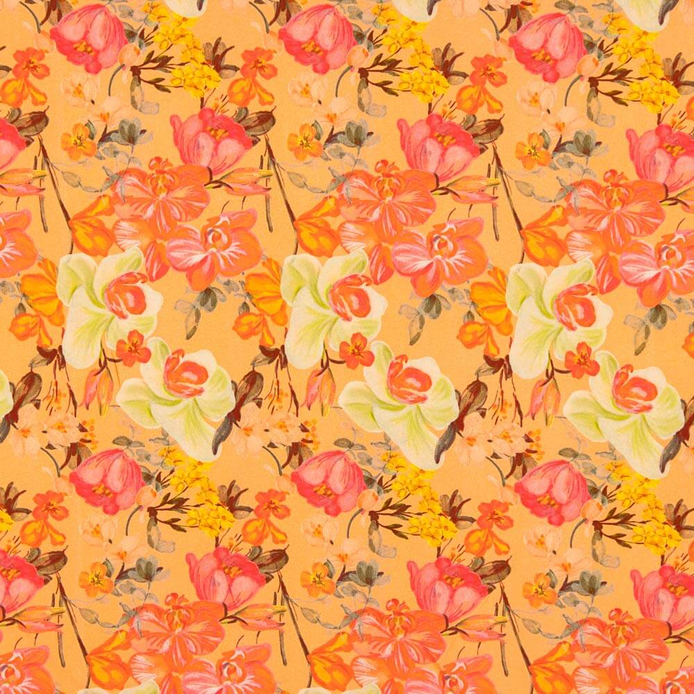 Krepp Viskose Mohn Orange - Ribes y Casals