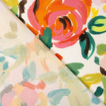 Viskose Blume Aquarell Mehrfarbig - Ribes y Casals