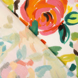 Viskose Blume Aquarell Mehrfarbig - Ribes y Casals