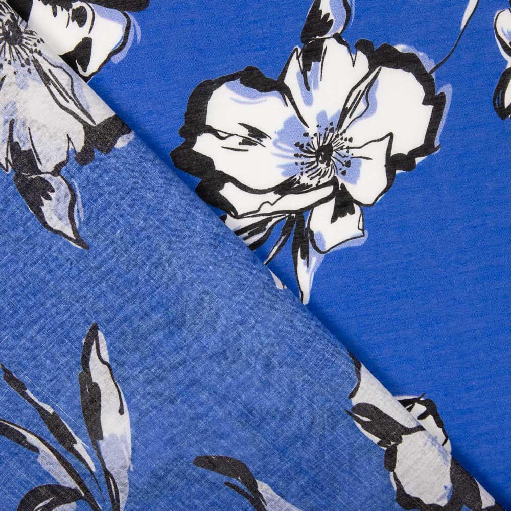 Voile Viskose Hanoi Blau - Ribes y Casals