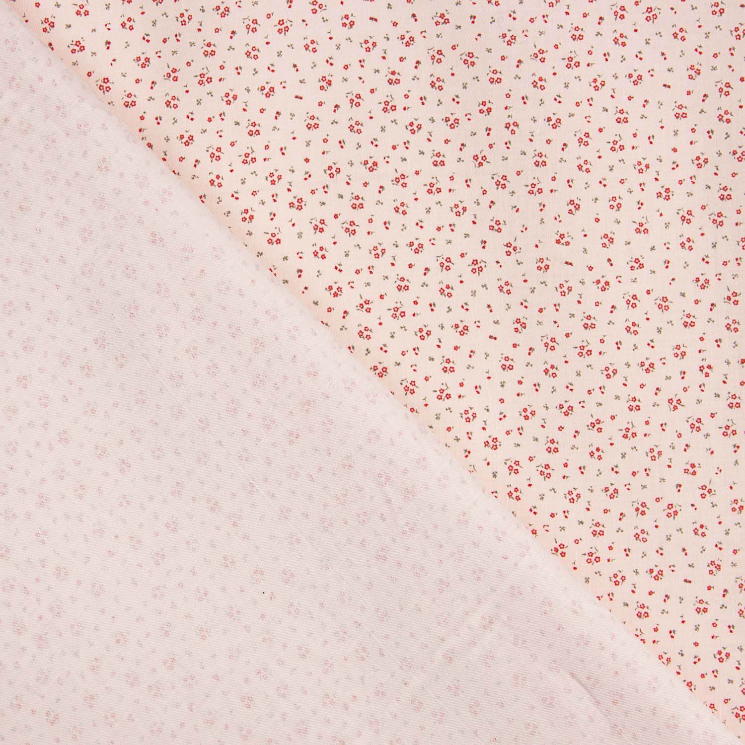 Popeline Cotton Micro Floral Cotton Popeline Powder Pink - Ribes y Casals