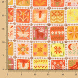 Voile Viskose Mosaik Koralle - Ribes y Casals