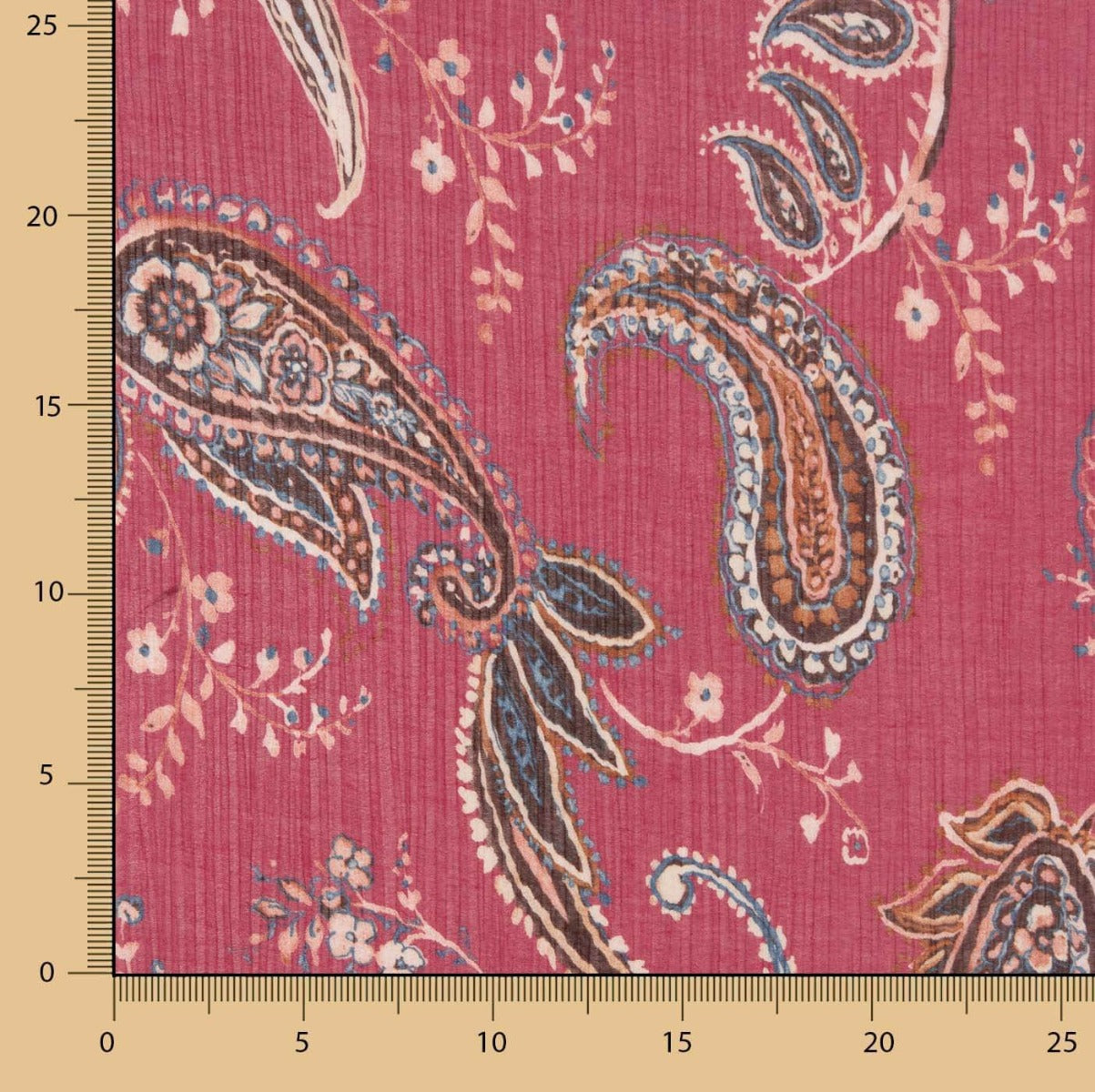 Bambula Polyester Cachemire Erdbeere - Ribes y Casals