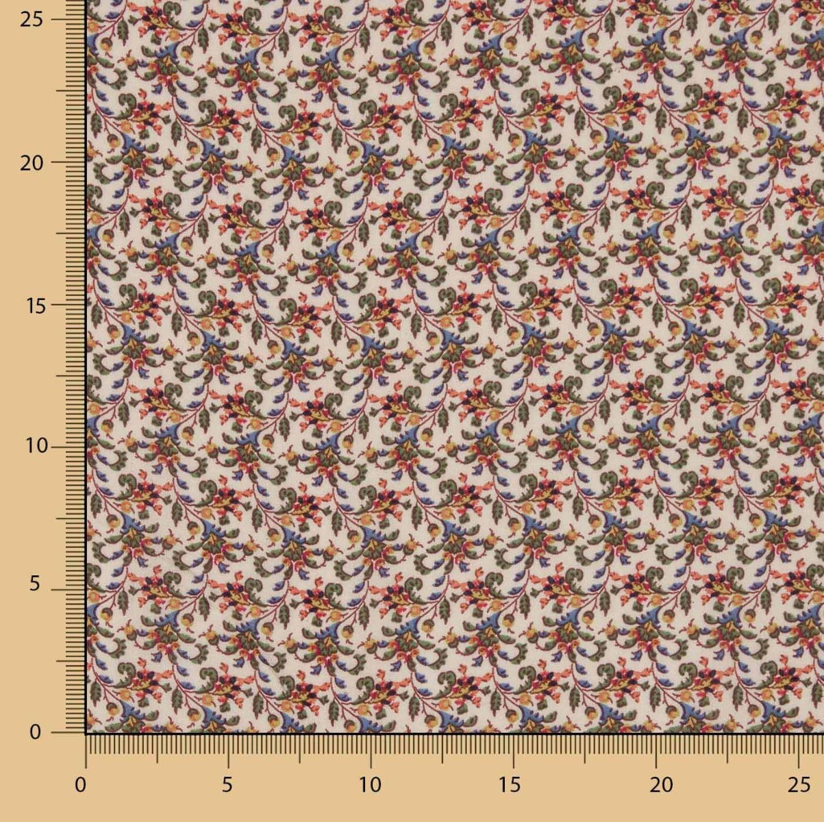 Retal Viscose Mni Flor Beige - Verschiedene Größen x Breite 140 cm - Ribes y Casals